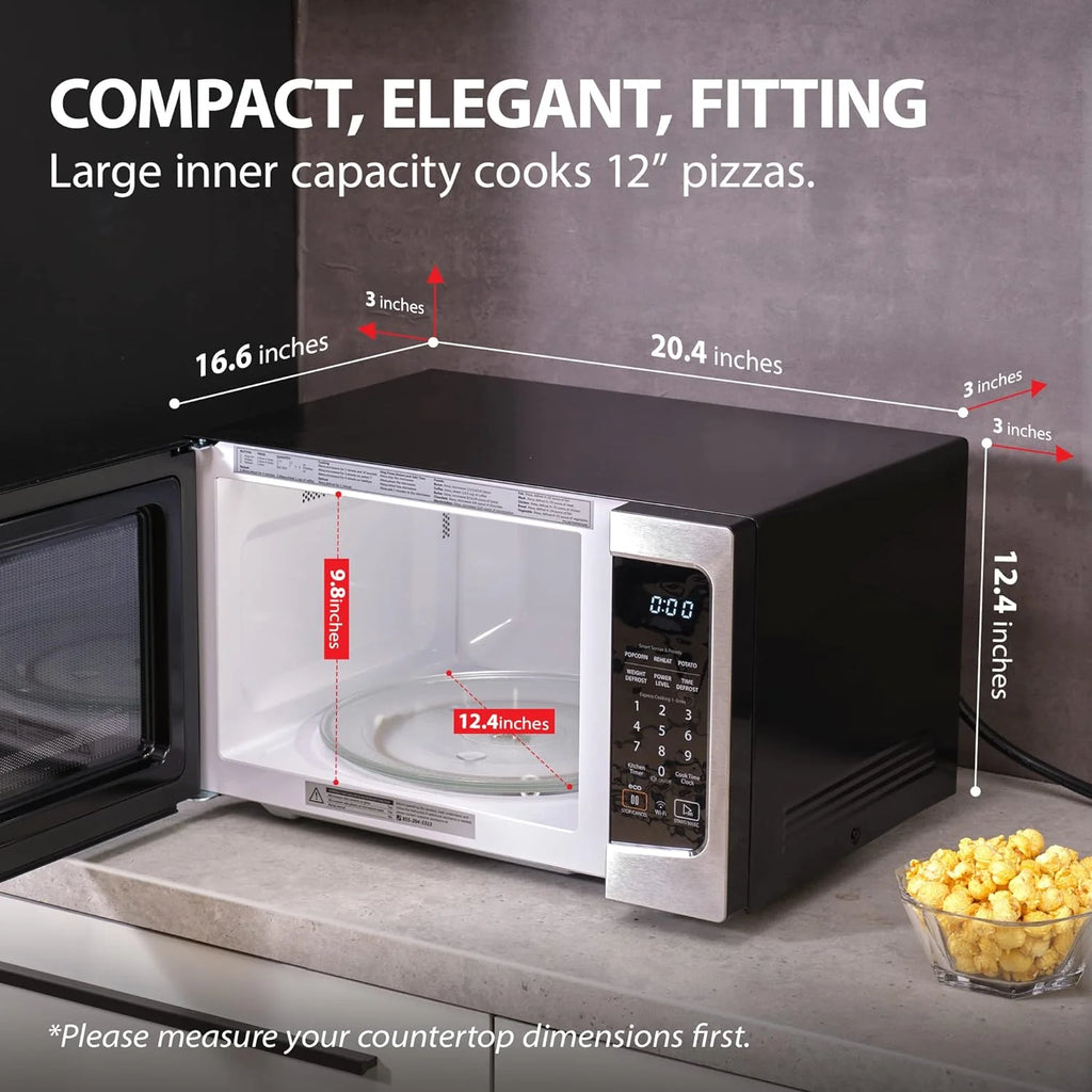 TOSHIBA 4-in-1 Countertop Microwave Oven, 1.5 Cu Ft, 1000W, Silver - ML-EC42P(SS)