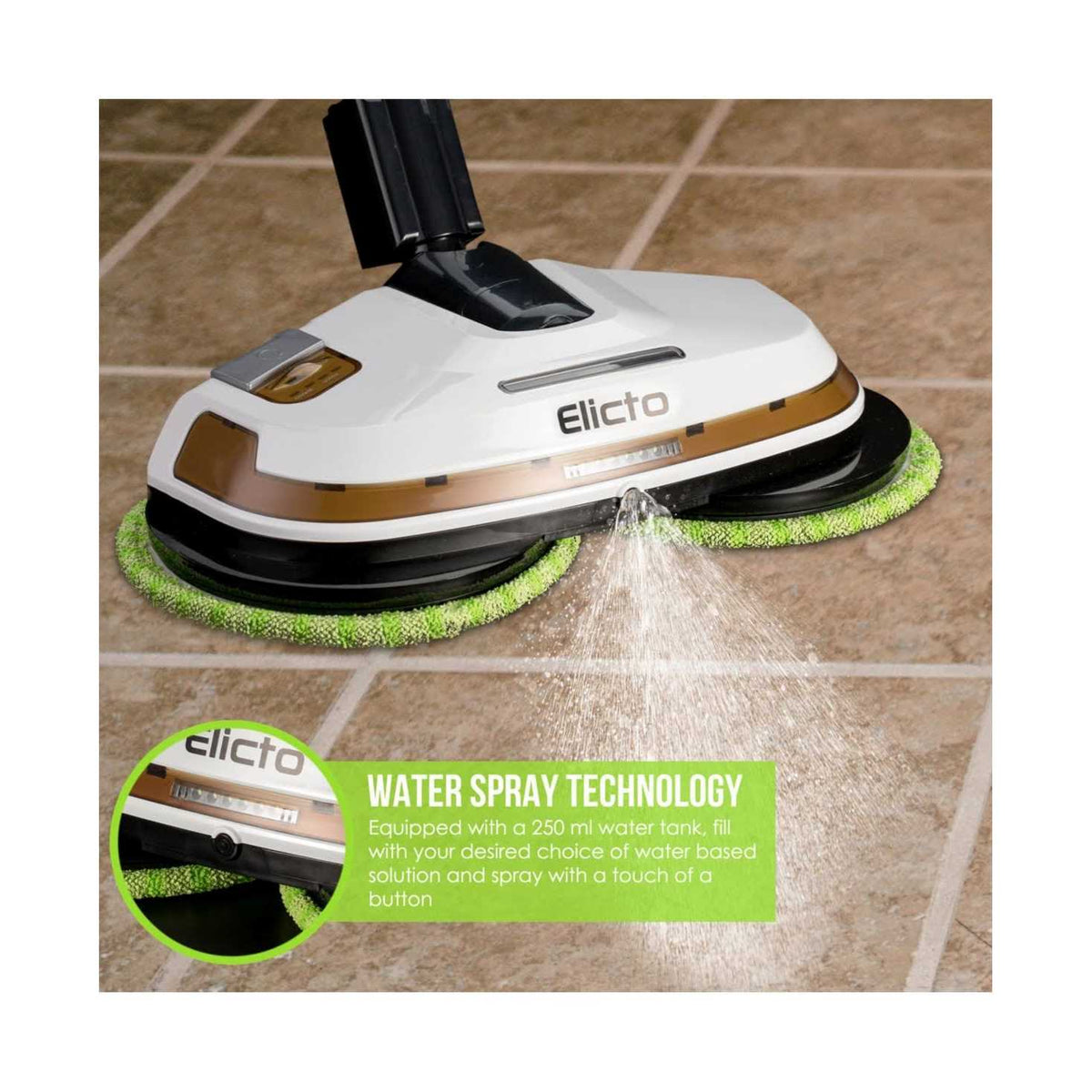 Elicto Electronic Corded Dual Spin Mop And Polisher