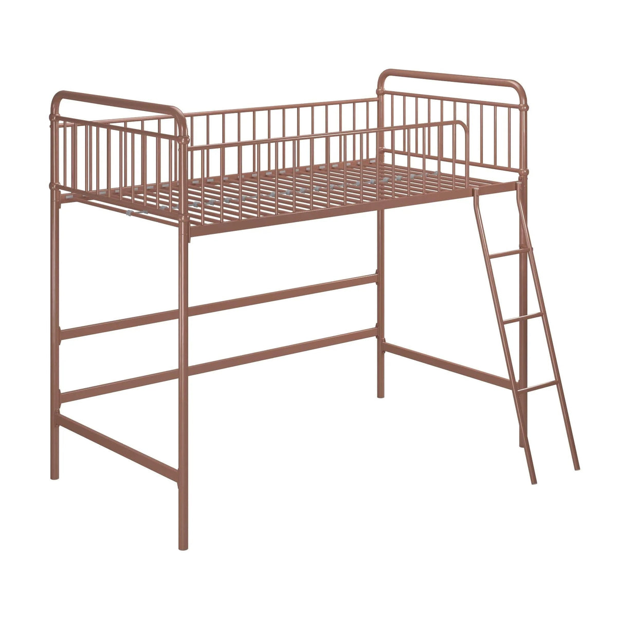 Better Homes & Gardens Twin Metal Loft Bed, Rose Gold - Kelsey