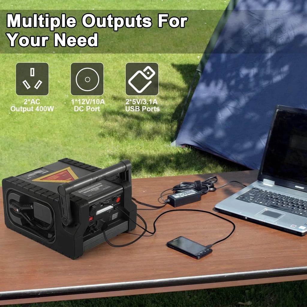 ZunDian Portable Power Station Jump Starter 2000 Amps, 260 PSI Air Compressor, 400W Inverter - ZD-529