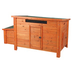 TRIXIE Weatherproof Outdoor Wooden Chicken Coop With 2 Nesting Boxes And Run, Brown
