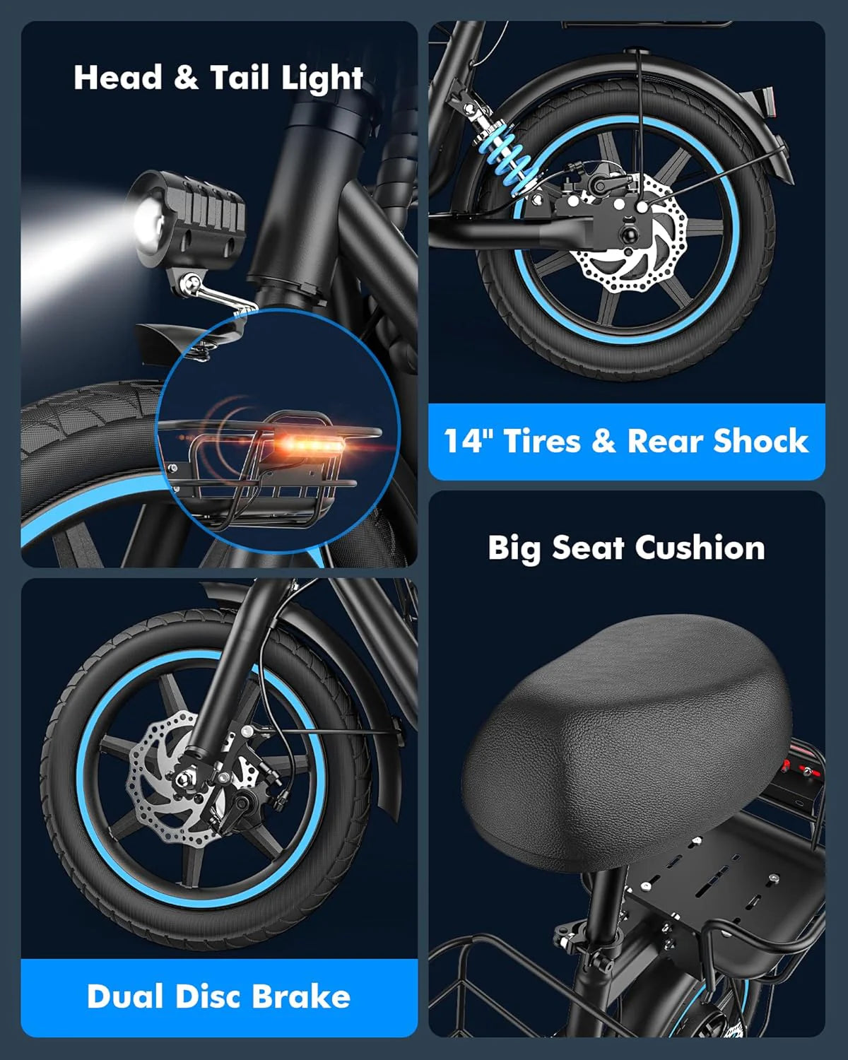 Adults Electric Scooter With Large Middle Basket - 550W And 650W Styles