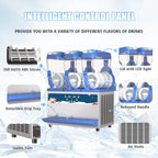 AnyDoor Commercial Slushy Machine, 30L, 1000W, Stainless Steel, Blue - 300-X