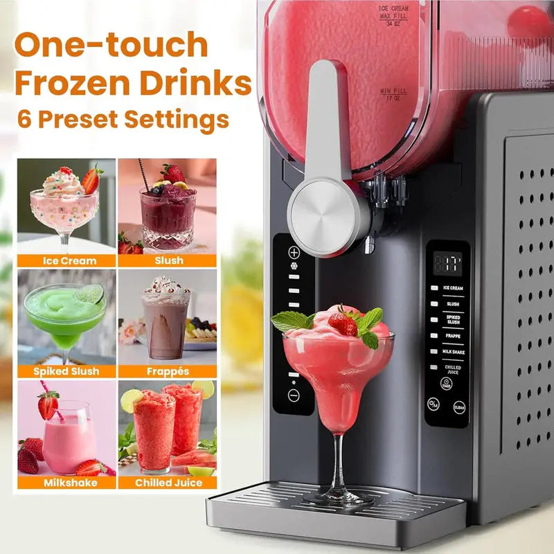 Soft Serve Ice Cream And Slushy Maker - Compact Frozen Treat Appliance