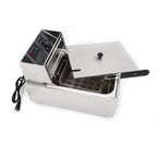 Electric Deep Fryer 6L/6.3QT Stainless Steel Countertop 1700W Single Tank