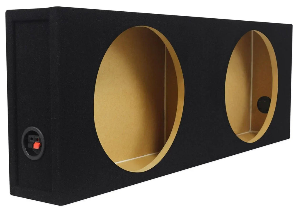 MTX Dual 3512-04S 12 in 1200W Shallow Car Subwoofers With Rockville Sealed Enclosure