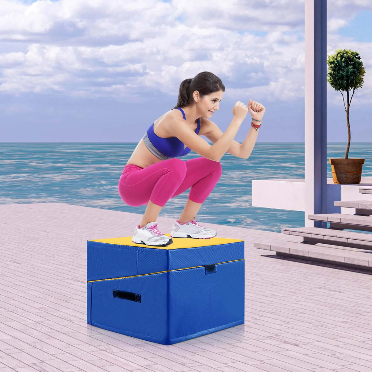 Costway Folding Gymnastics Incline Mat, 48 x 24 x 14 in