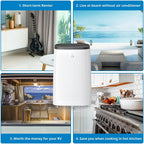 BLACK+DECKER Portable Air Conditioner 14,000-BTU 3-Speed 1,250-Watt With Remote - BPP10WTB