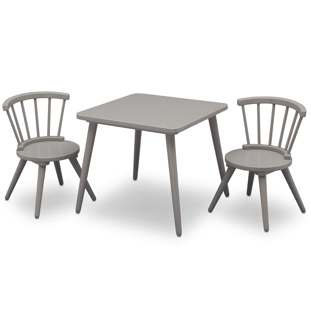 Delta Children Windsor Kids Wood Table And Chair Set - Grey