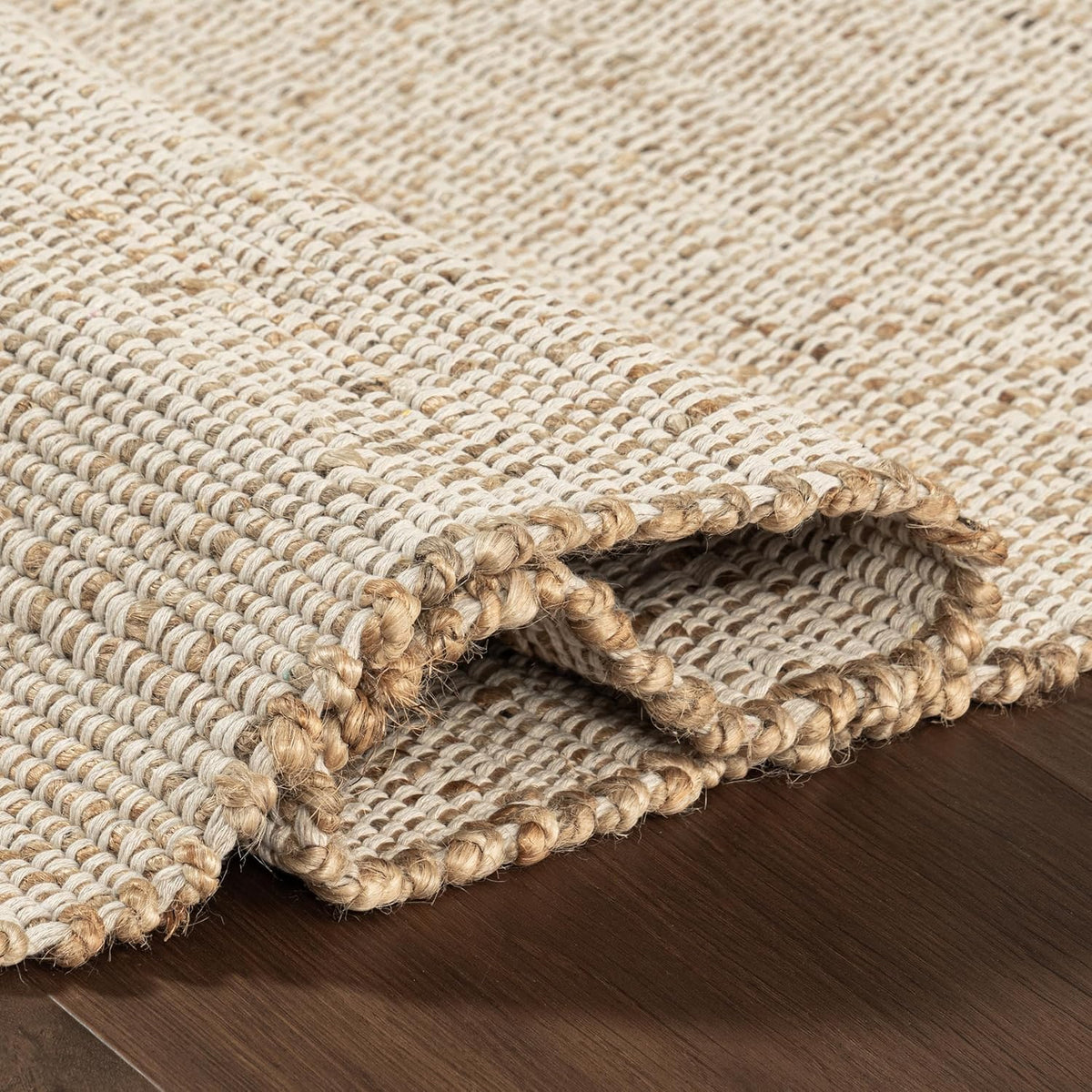 nuLOOM Elfriede Hand Woven Area Rug, 9x12, Natural, Jute And Cotton