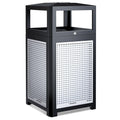 Outdoor Commercial Trash Can, 40 Gallon, Steel Mesh With Metal Liner - Black