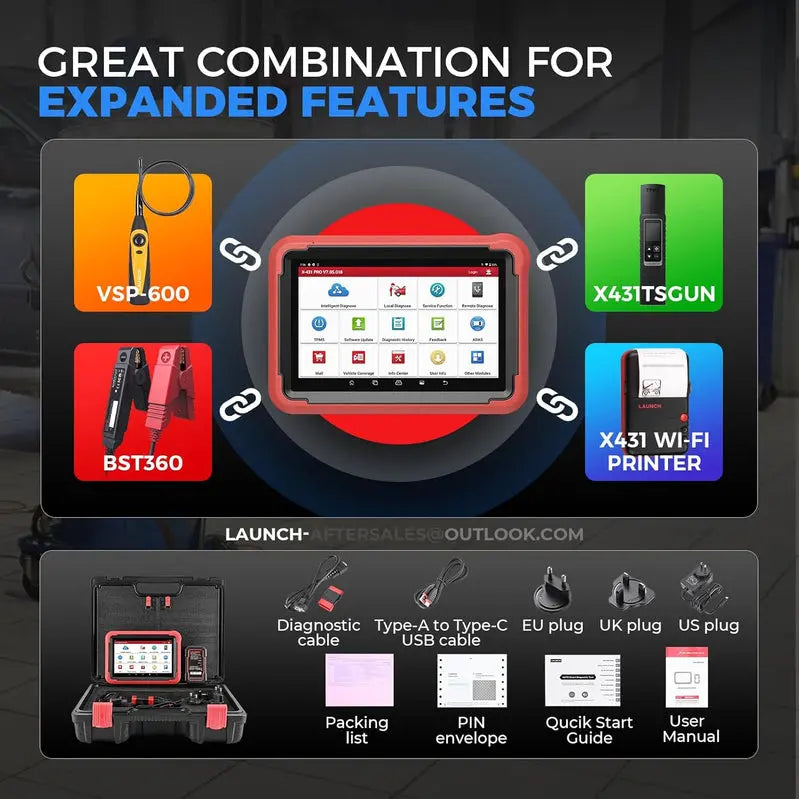 LAUNCH Advanced Scan Tool With CANFD Support, 37+ Reset Functions - X431 V+ 5.0
