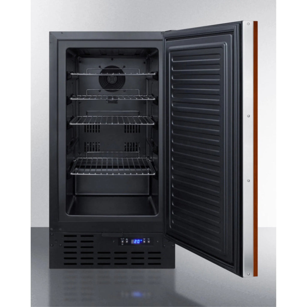 18 in Wide Frost-Free Freezer, Black, Built-In or Freestanding