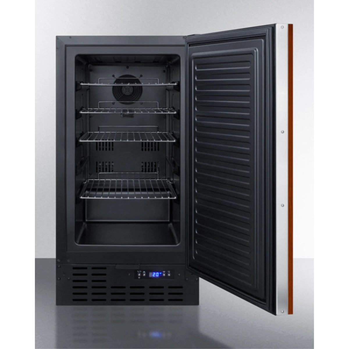 18 in Wide Frost-Free Freezer, Black, Built-In or Freestanding