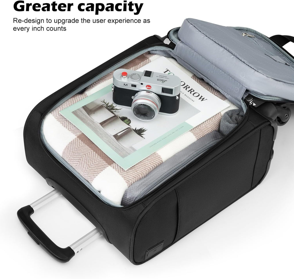 Underseat Carry-On Softside Spinner Luggage - Underseat-14-Inch-Plus