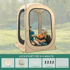 Lilypelle Instant Screen House 4.3' x 4.3' With Carry Bag