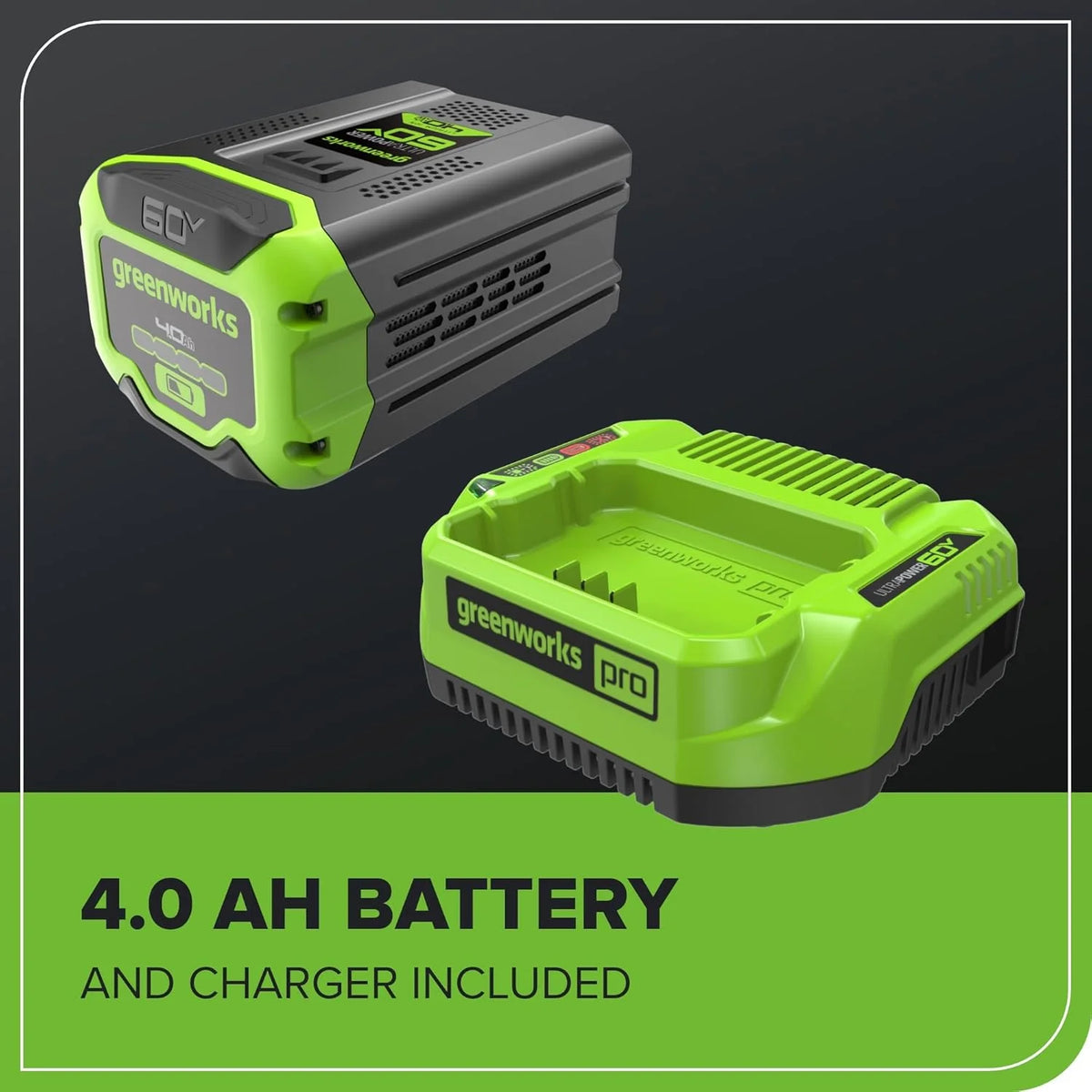 Greenworks 60V 17 inch Brushless Push Lawn Mower And 13 inch String Trimmer Combo With 4.0Ah Battery And 3A Charger