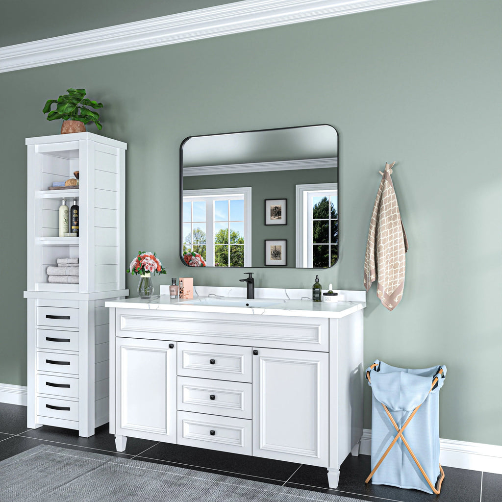 Aluminum Alloy Rounded Corner Wall Vanity Mirror