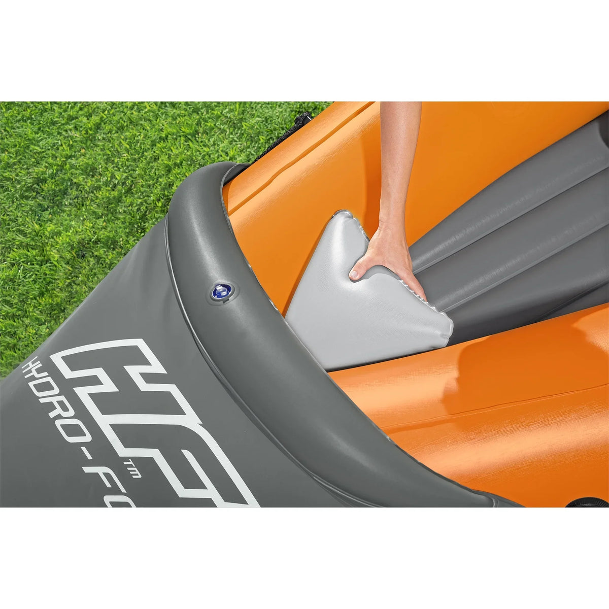 Bestway Inflatable Kayak Set With 2 Seats, Orange And Black - Hydro Force Lite Rapid X2