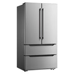 Cosmo 4-Piece Kitchen Appliance Package - 30 in Gas Range, Wall Mount Range Hood, 24 in Built-In Dishwasher, French Door Refrigerator