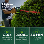 Greenworks Cordless Battery Hedge Trimmer 60V 26 inch With 2.0Ah Battery & Charger
