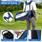 Costway Men's Complete Golf Club Set 10 Pieces With 460cc Alloy Driver