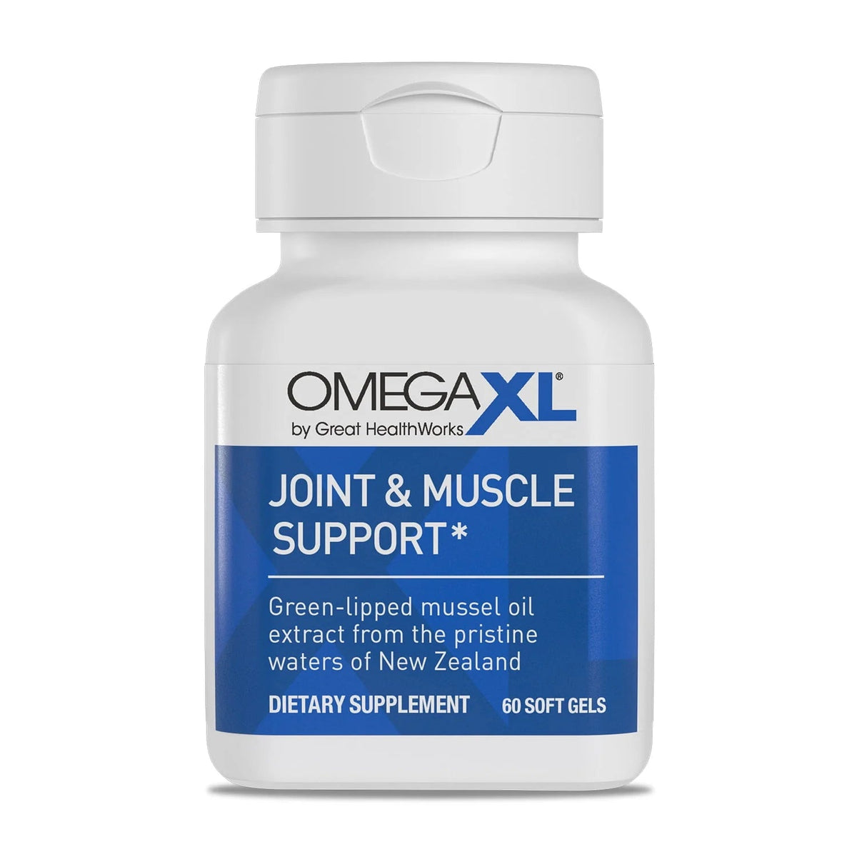 OmegaXL Green-Lipped Mussel Oil Supplement - 60 Softgels