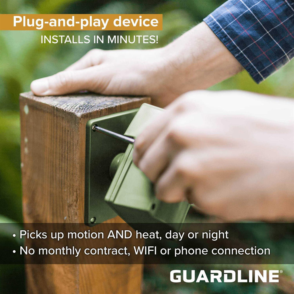Guardline Wireless Driveway Alert System, 4 Motion Sensors and 1 Receiver, 915 MHz - 1/4 Mile