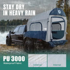 Inflatable Pickup Truck Bed Tent, 3 Person, 5.5ft-8ft