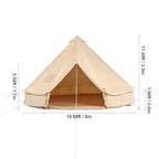 KFFKFF Canvas Bell Tent 6m/19.68ft 4-Season With Stove Jack - ZJTM1303