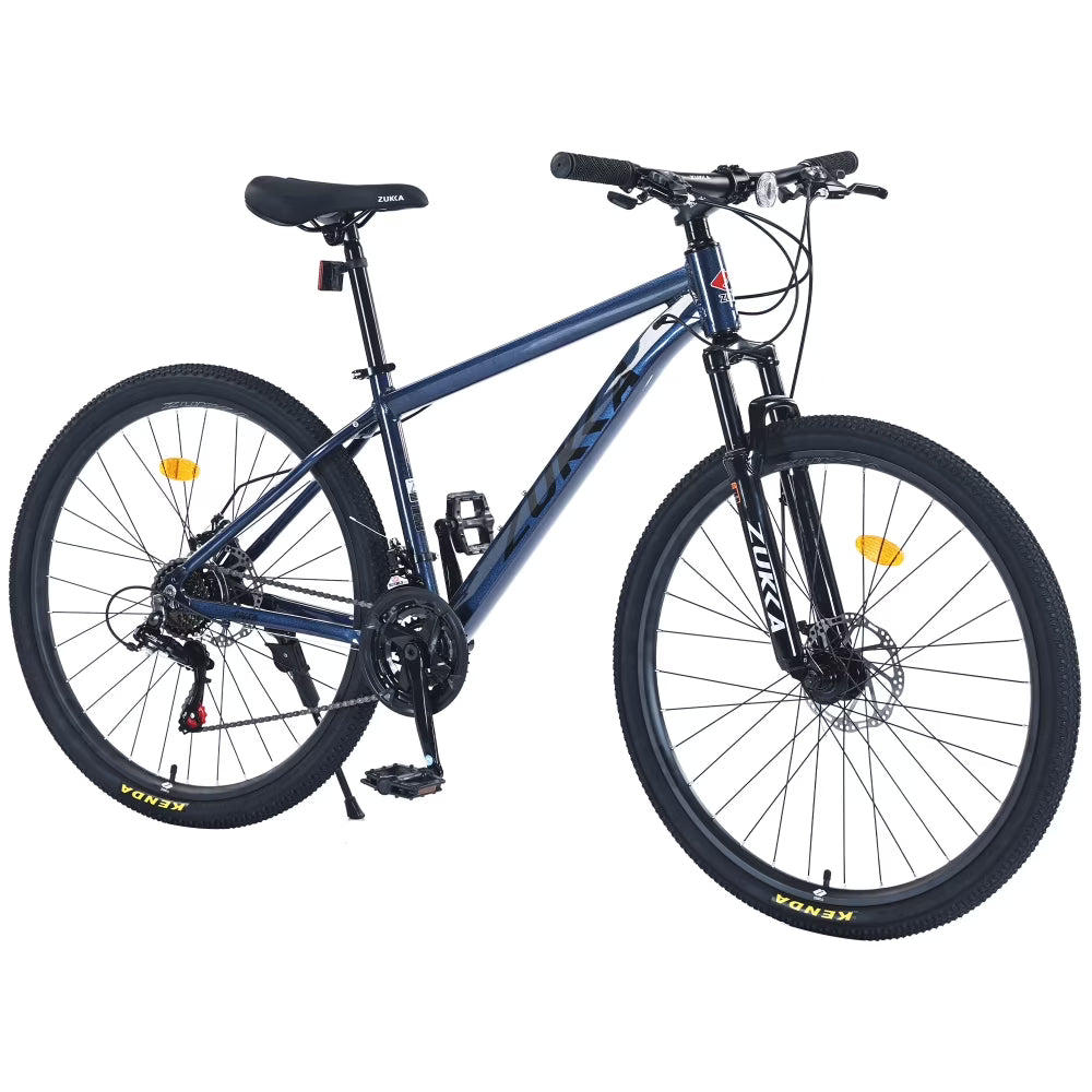 Men's 27.5 in Mountain Bike - 21-Speed Aluminum Alloy Frame, Front Suspension, Double Disc Brakes