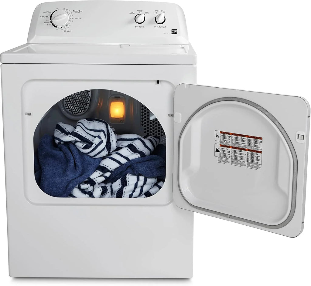 Kenmore Front Load Electric Dryer With Wrinkle Guard, 29in, 7.0 Cu. Ft., White - 62332
