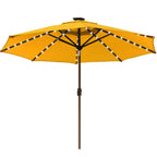 EliteShade 9ft Market Patio Umbrella With 80 LED Lights, Ruby