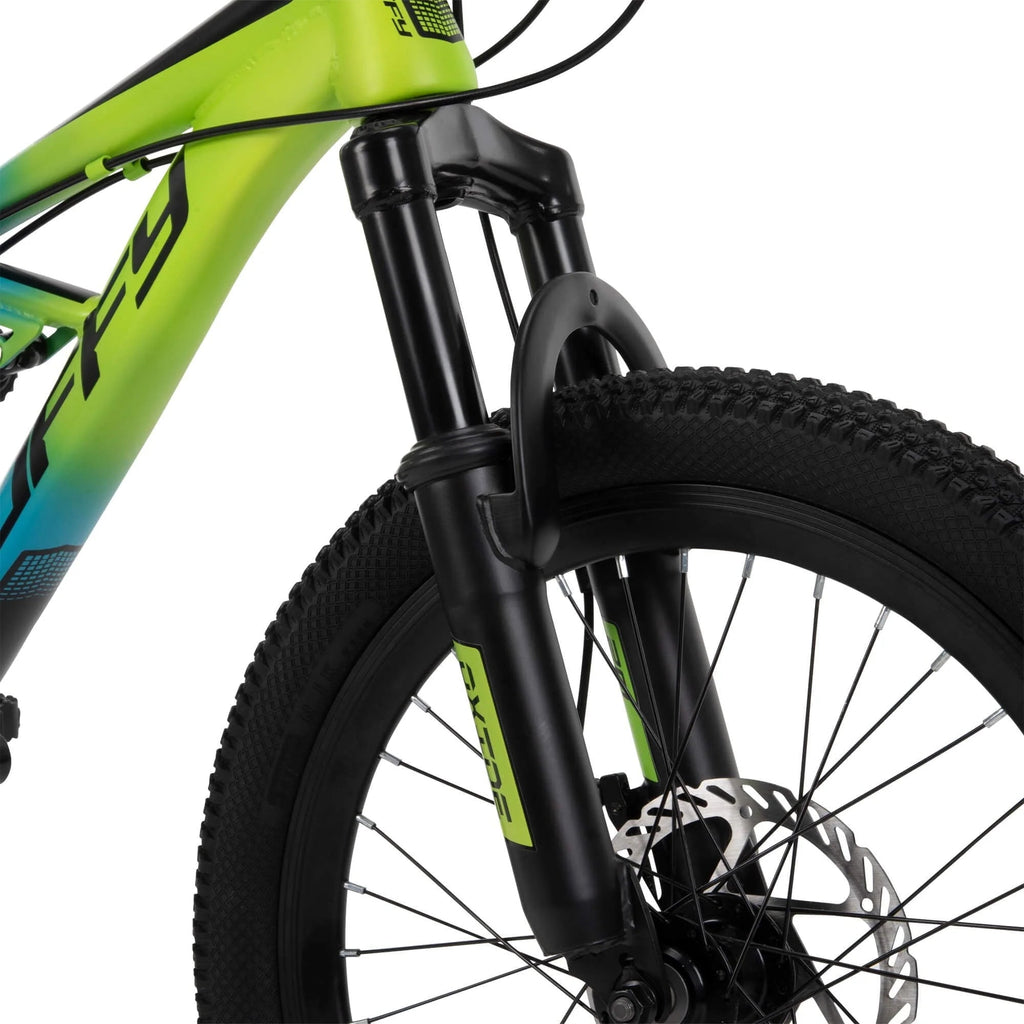 Huffy 20-inch Oxide Boys Mountain Bike, Lime / Blue