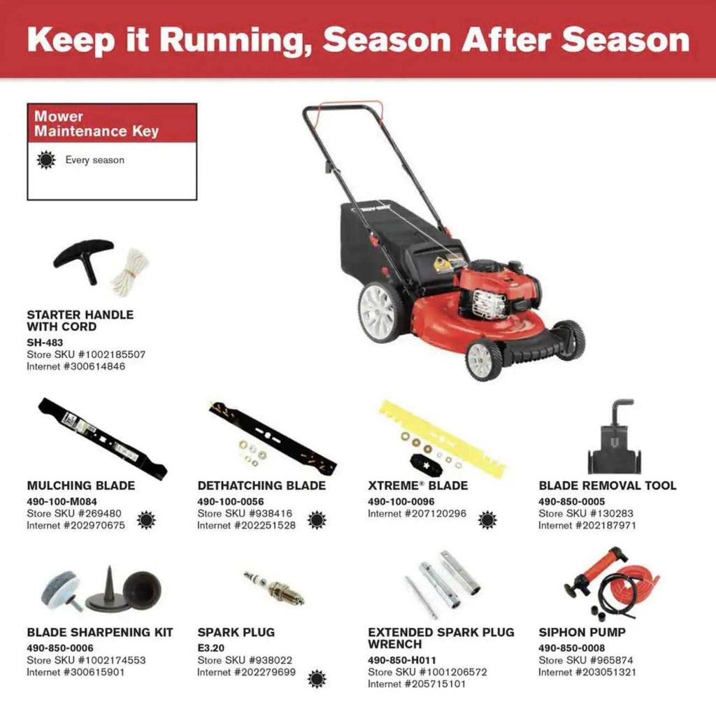 Troy-Bilt Push Lawn Mower 140cc 21in Steel Deck - TB110 11A-B1BM723