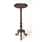 Bowery Hill Traditional Wood Pedestal Plant Stand, Cherry Dark Brown, 36.5in H x 14in W x 14in D