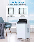 EastVita Portable Air Conditioner 10000 BTU With Remote Control And Window Kit