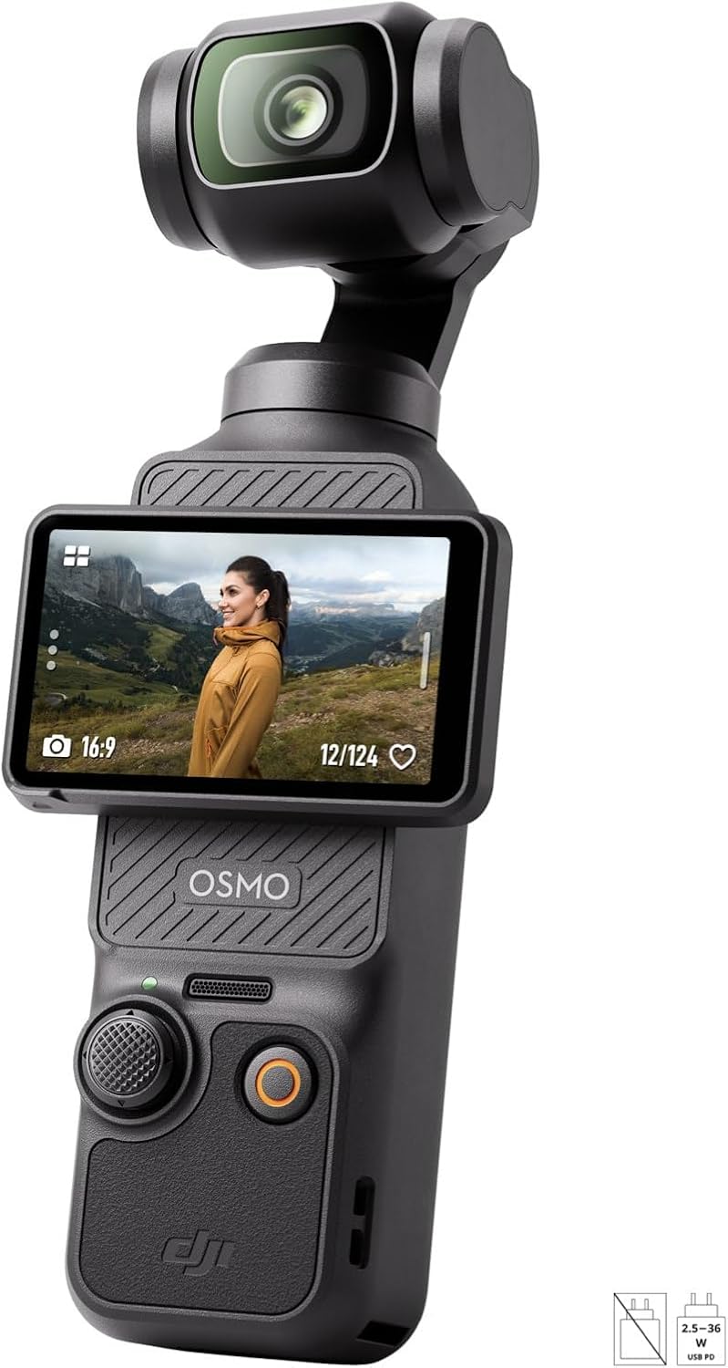 DJI Osmo Pocket 3 Vlogging Camera With Mic 2 1 TX + 1 RX, 1 Inch CMOS, 4K/240 fps, 3 Axis Stabilization - 6937224165571