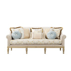 84in Modern Velvet Sofa Set, 3-Seater Couch With Loveseat, Beige