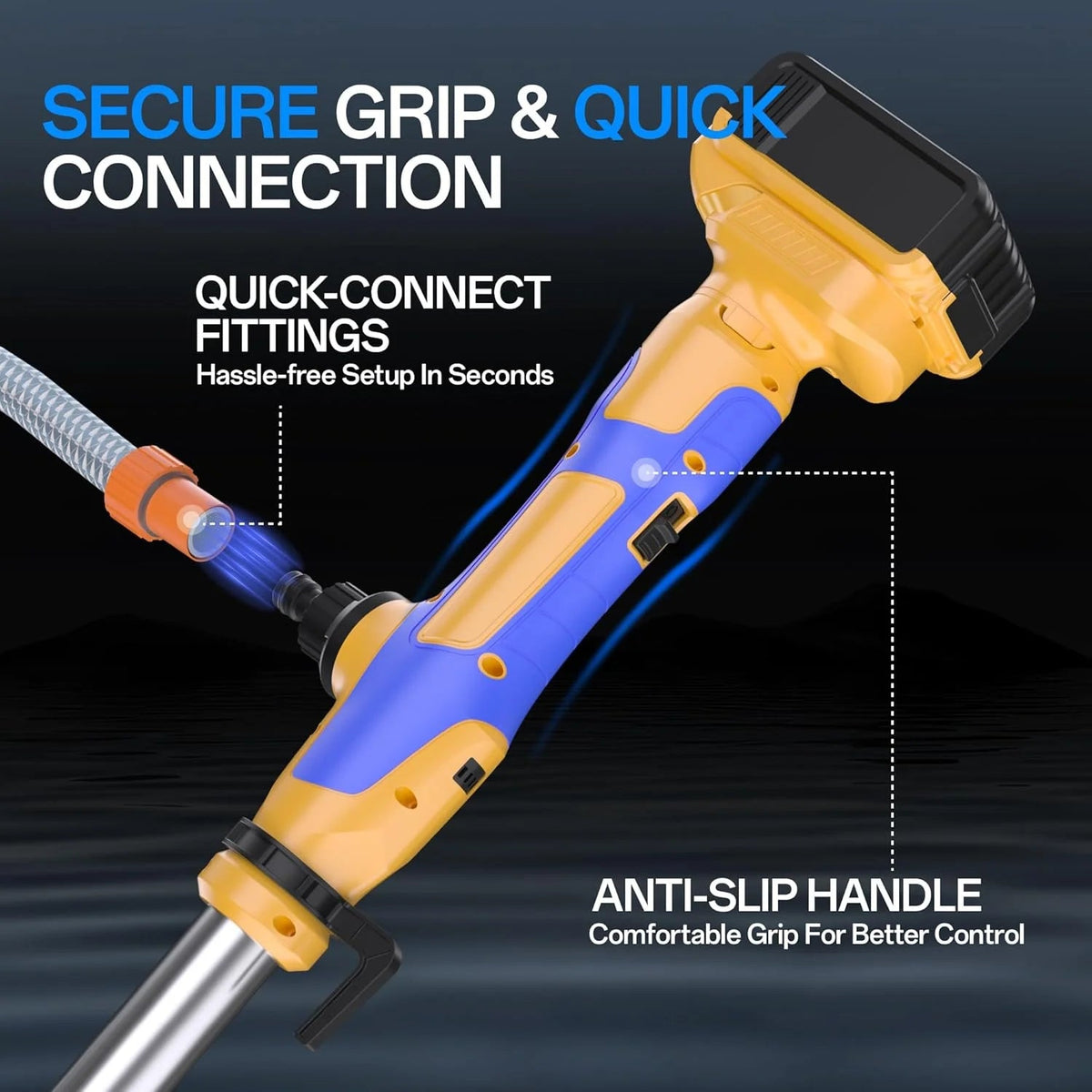 Cordless Stick Water Transfer Pump Compatible With Dewalt 20V Max Battery - 720 GPH, 32 FT Head, 3/4 in Outlet