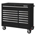 Westward Rolling Tool Cabinet, Black, 42 in x 18 15/16 in x 39 13/16 in, 13 Drawers - 32H892