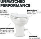 320 Series Standard Height RV Toilet - White