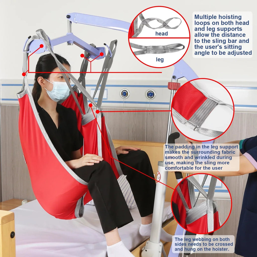 EZ Assistive Patient Lift Sling, Divided Leg, 500lb Weight Capacity