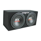 Dual 12-Inch 1200W Subwoofer Box With 1500W Amplifier And 2-Farad Capacitor