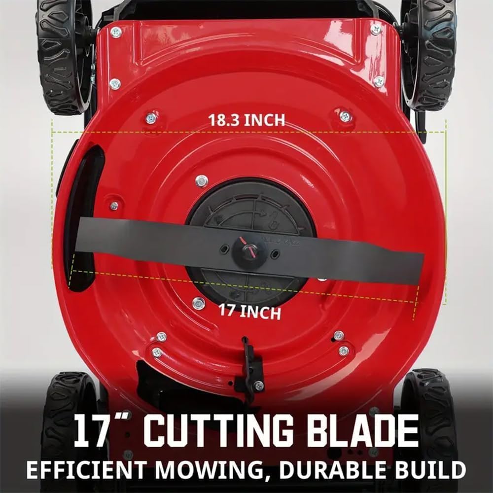 Electric Lawn Mower 40V Cordless 17 Inch 2-In-1 With 4.0Ah Battery - Foldable Handles