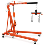 JoanKaren Hydraulic Engine Hoist 4400 lbs, Folding, Yellow - PAU_0LMM