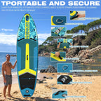 Genreen Inflatable Fishing Stand Up Paddle Board 11in With Full SUP Accessories