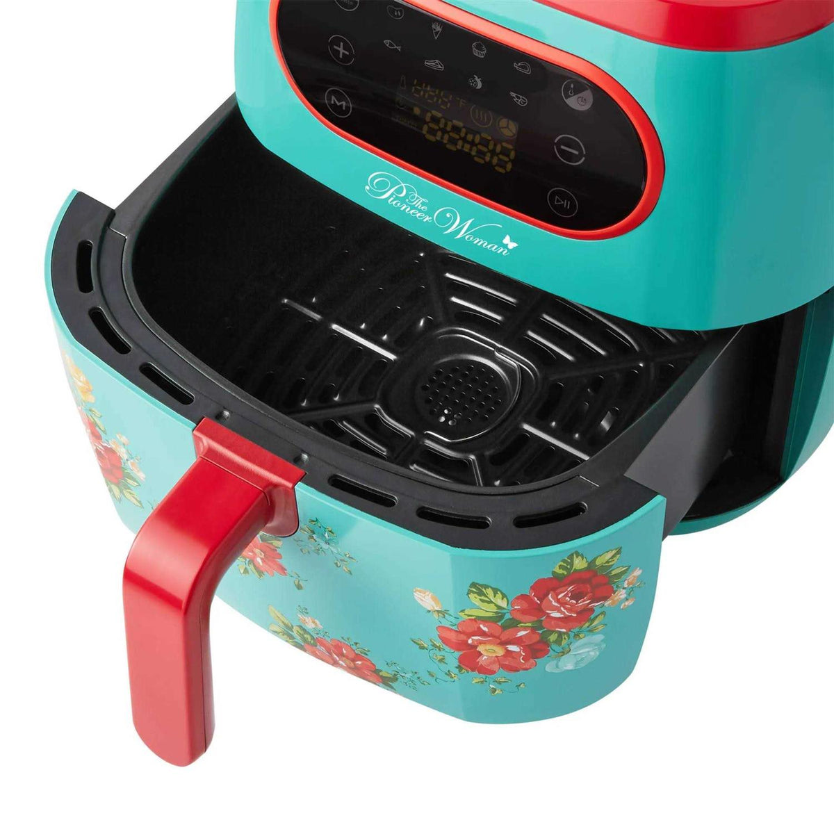 The Pioneer Woman Vintage Floral 6.3 Quart Air Fryer With LED Screen