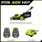 Ryobi 40V HP Brushless 21-in Self-Propelled AWD Lawn Mower With (2) 6.0Ah Batteries And Charger - RY401021