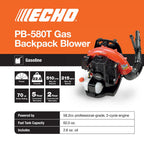 Gas Backpack Leaf Blower, 58.2cc 2-Stroke, 216 MPH, 517 CFM, Tube Throttle